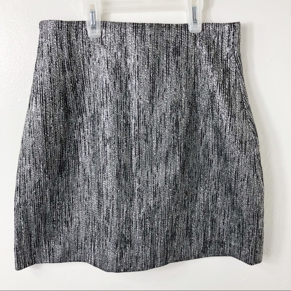 H&M Dresses & Skirts - NEW H&M Black Silver Metallic Mini Skirt 6